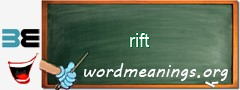 WordMeaning blackboard for rift